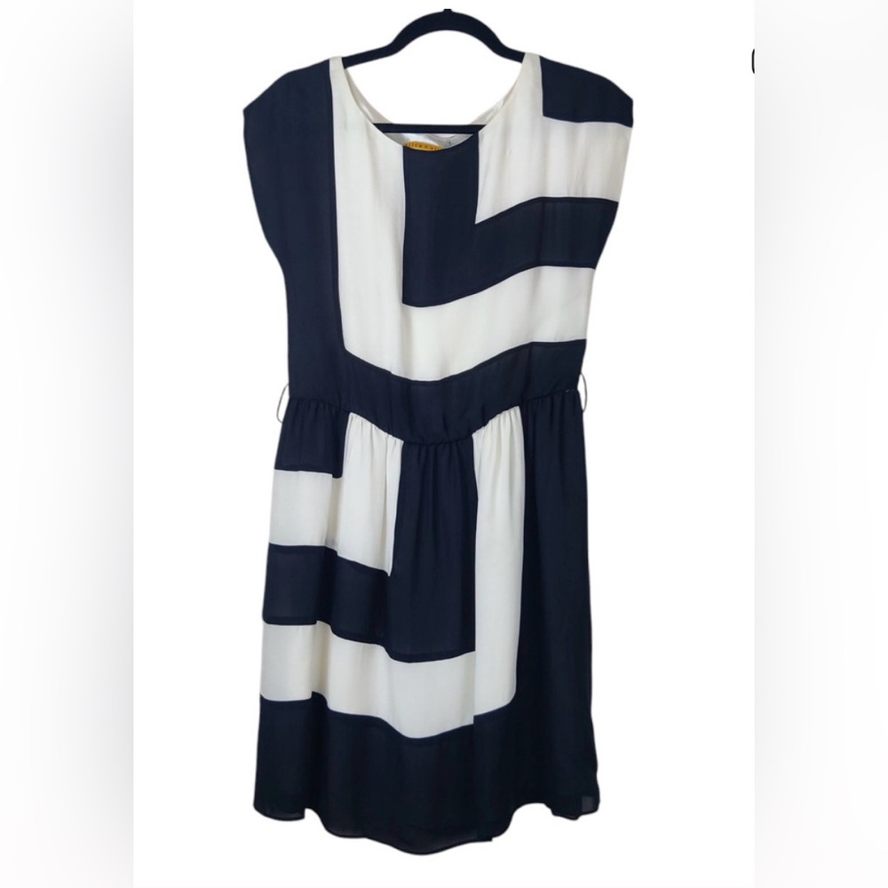 Alice + Olivia geometric, black & white dress